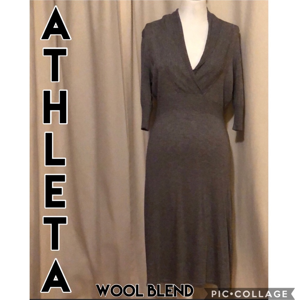 Athleta-Wool&Tencel Dress-Like New-Sz Sm-Gray - Picture 1 of 9